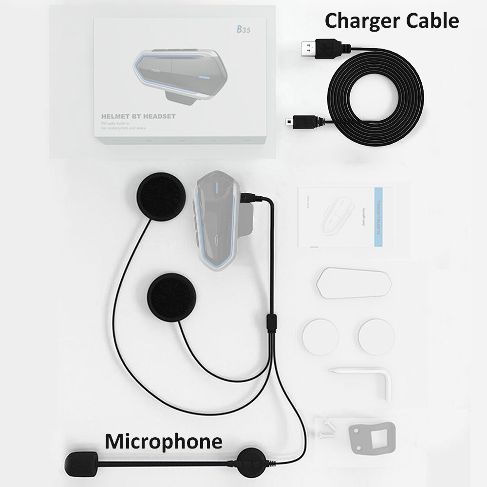 VR robot QTB35 accesorios para auriculares para casco tipo c/Cable cargador Micro USB para auriculares de motocicleta