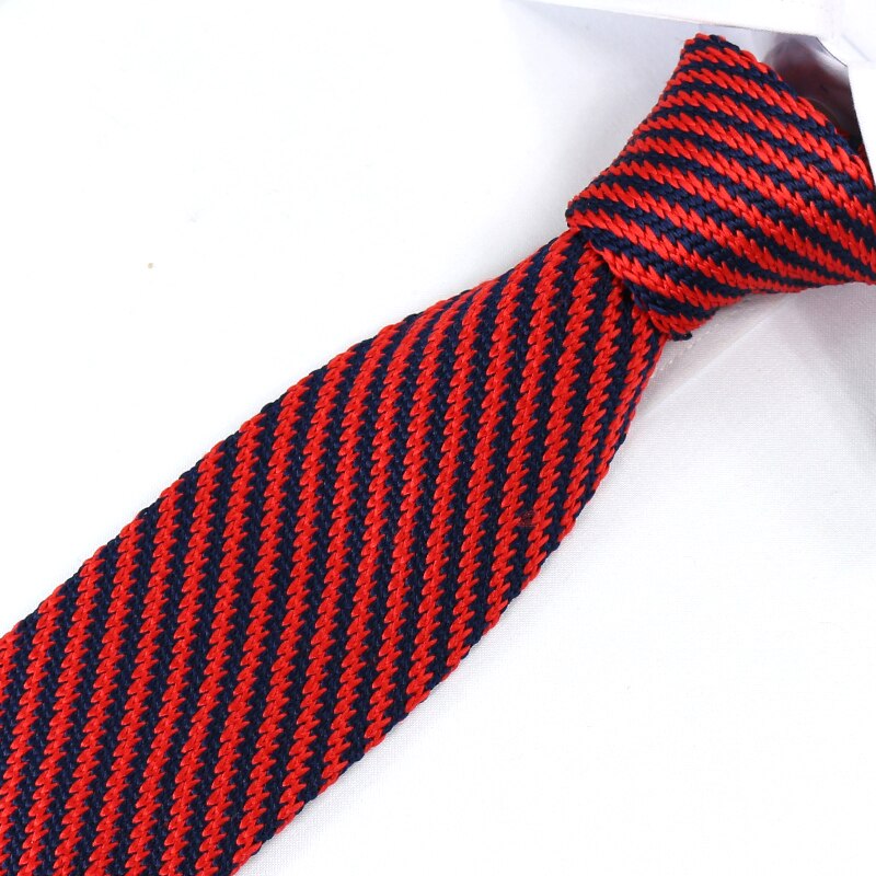 Newest Striped Knitted Mens ties Polyester Knit necktie for men Party Business Brand Handmade Neck Tie