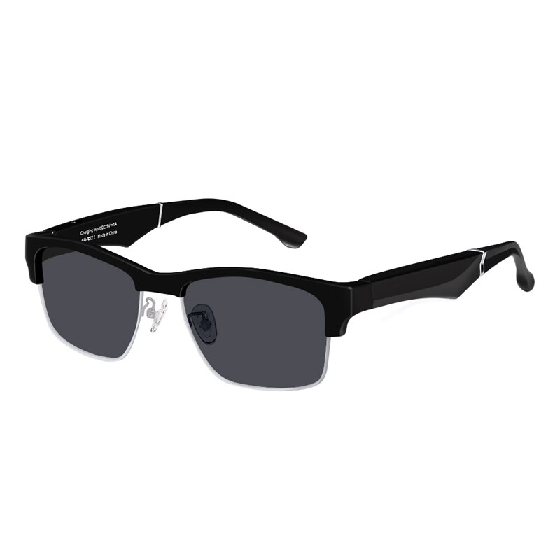 K2 Smart Glasses Wireless Bluetooth Hands-Free Calling o Open Ear Polarized Sunglasses: Silver