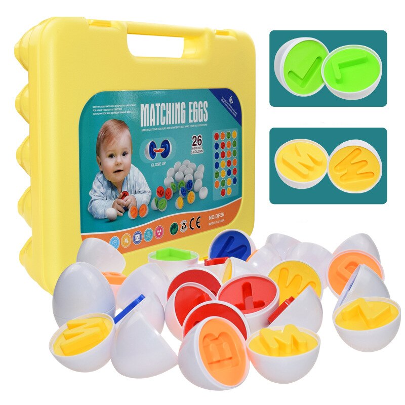26 Engels Alfabet Bijpassende Ei Speelgoed Product Kleur En Vorm Identificatie Simulatie Ei Educatief Speelgoed Cadeau Voor Kinderen