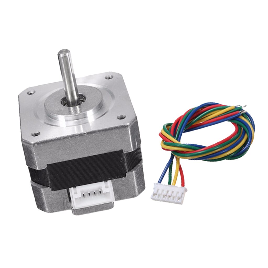 2- -vaiheinen askelmoottori nema 17, 12v 0.4a (28n. cm pitomomentti ) 4- johto 3d tulostimelle/cnc
