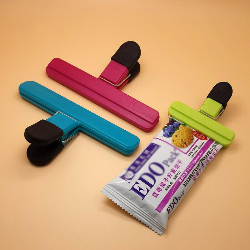 Plastique alimentaire sac d'étanchéité agrafe frais étanche à l'humidité Snack pommes de terre Chips carte postale Clips d'étanchéité ménage cuisine Gadgets articles
