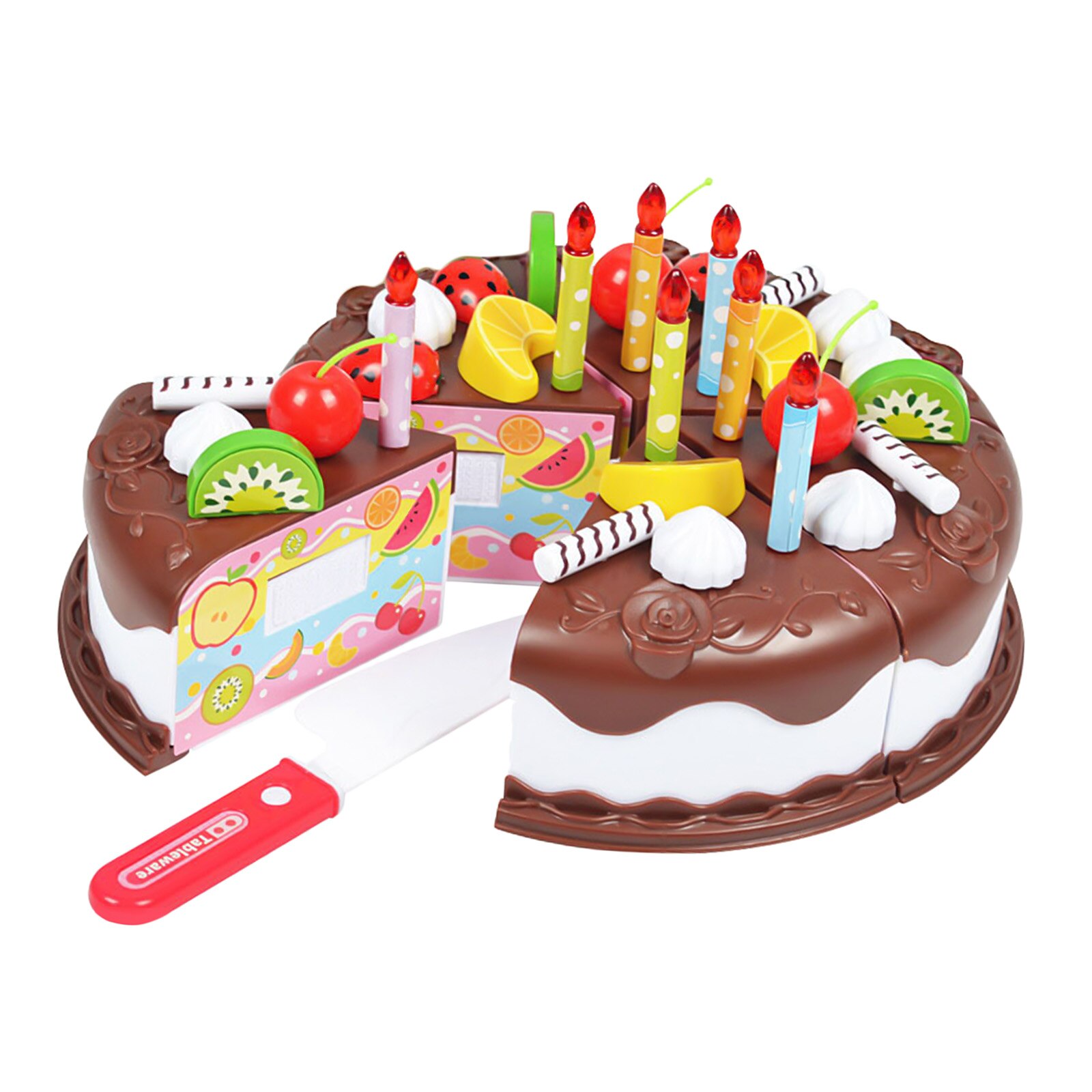 37Pcs Pretend Taart Voor Kids, Diy 99 Stuks Decorating Party Play Voedsel Speelgoed