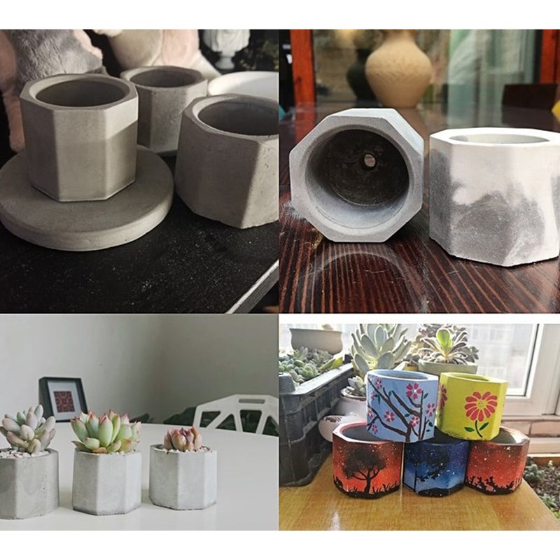 Pottery Ceramics Clay Molds DIY Flower Pot Mold Silicone Handmade Clay Craft Making Cement Moulds Tool baking kitchen mould