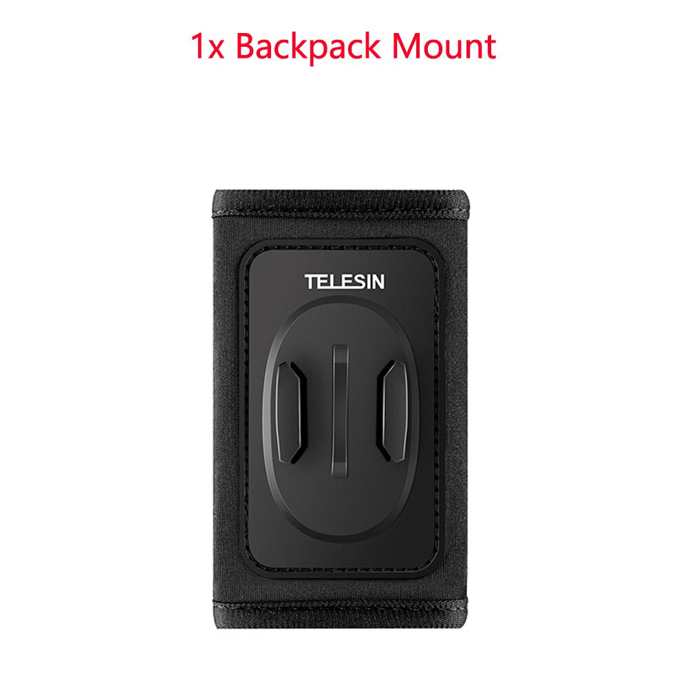 TELESIN 360° Rotation Backpack Strap Mount for GoPro Hero 10 9 8 7 6 5 4 Insta360 SJCAM EKEN DJI Osmo Action 2 Accessories: C