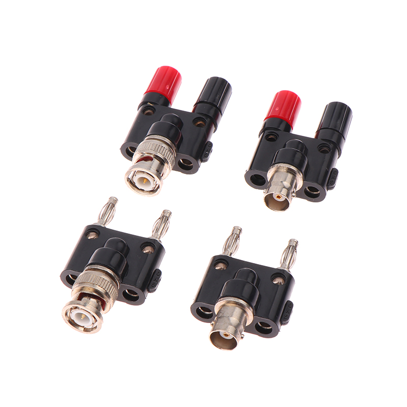 1Pc Adapter BNC Auf Bananen Stecker & Buchse Banana Weibliche Jack Buchse Binding Post RF Coax koaxial Splitter Konverter