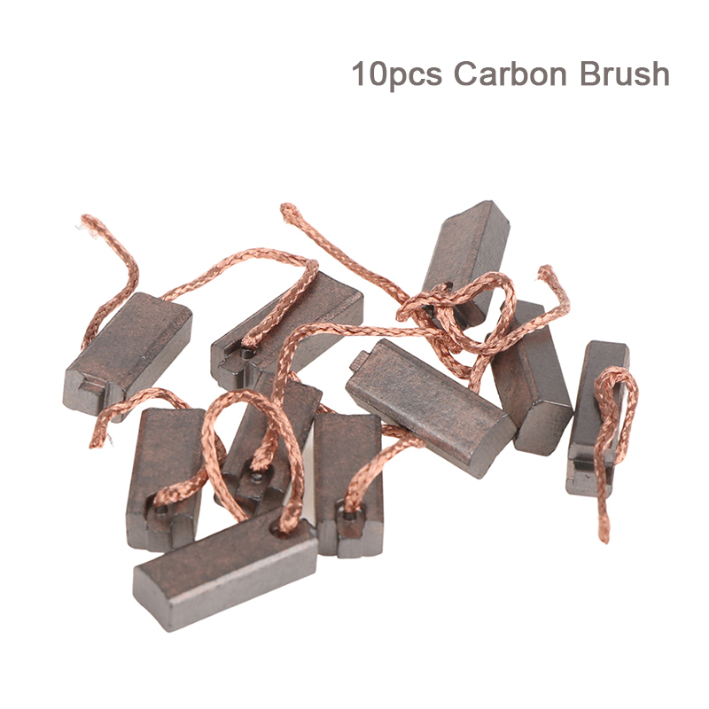 10pcs Electric Generator Motor Carbon Brushes Car Alternator Power Tools Generic Car Regulator Copper 5*7*19mm: Default Title