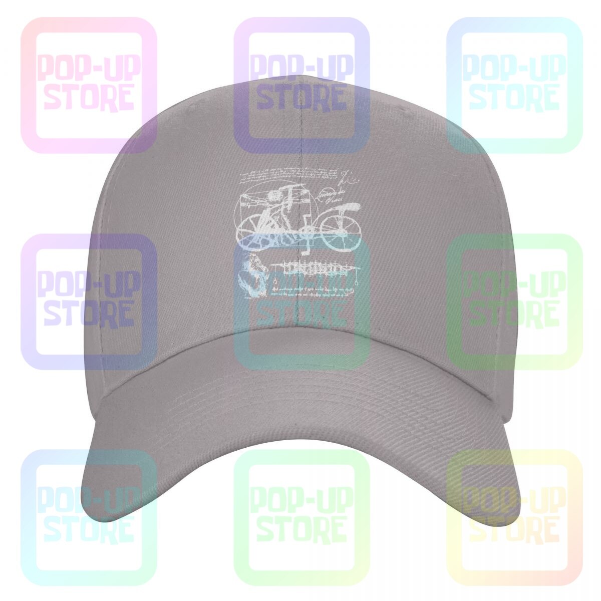 Gorra de béisbol de Leonardo Da Vinci, gorras de conductor de camión, Hipster, ajustable: Gris