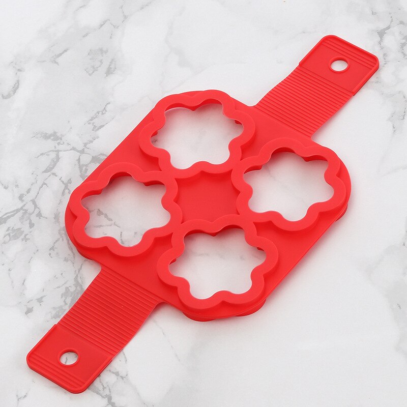 1PC agujeros tortilla de silicona y herramienta de tortitas accesorios de cocina de tortitas, molde DIY muffin Paste pan Pancake