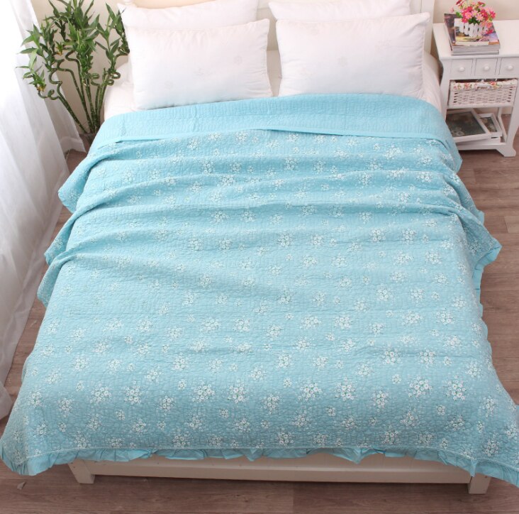 Katoen katoen zomer quilt zand wassen Filippijnse kant lotusblad airconditioning quilt dunne dekbed kleine bloemen zomer quilt
