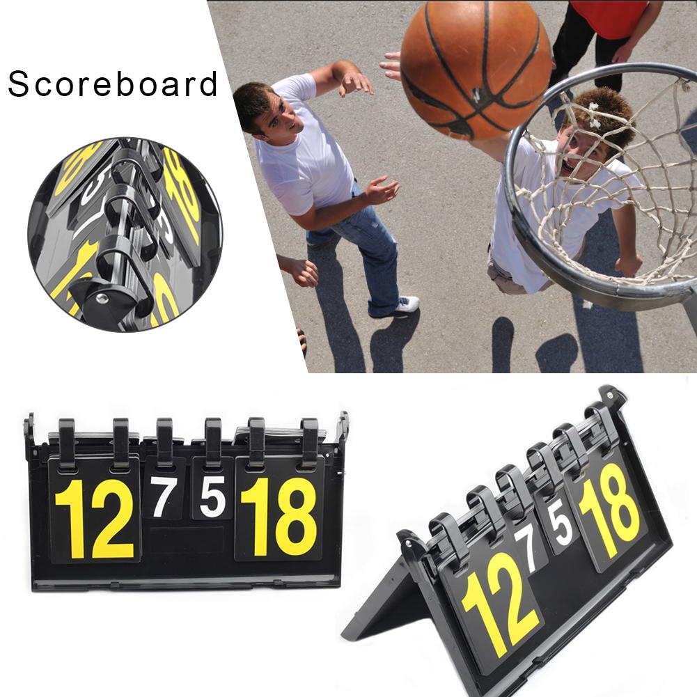 Basketball Scoreboard Four - Digit High - End Multi - Function Table Tennis Scorer Flip Badminton Table Tennis 4 Digits Scoring