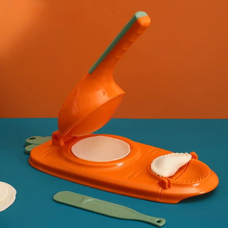 Kit prensador de envoltorio para hacer dumplings 2 en 1, máquina trituradora de masa Manual para ahorro de trabajo, utensilio de cocina, herramienta para hornear pasteles de manzana