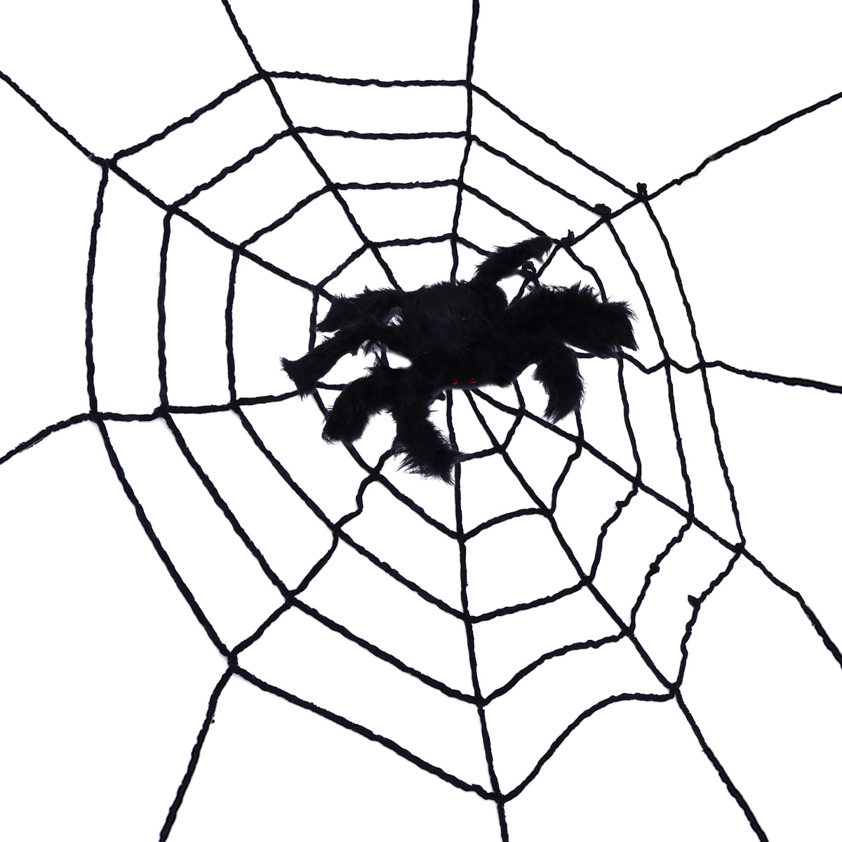 2Pcs Spooky Stretch Spider Web Webbing Haunted House Spiders Decor: Black