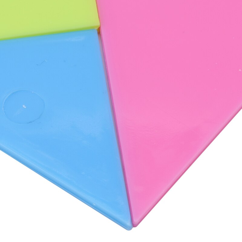 Regenboog Kleur Plastic Tangram Diy Hersenen Puzzel Kid Leren Onderwijs Puzzels Speelgoed Stijl 14*14 Cm Kinderen Jigsaw puzzel