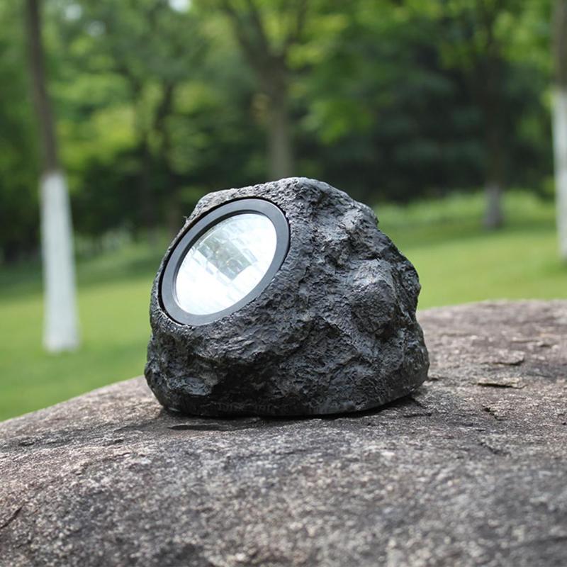 Lámpara de piedra Solar LED al aire libre Luz de jardín Solar forma de piedra impermeable paisaje césped lámpara para Gareden decoración patio camino