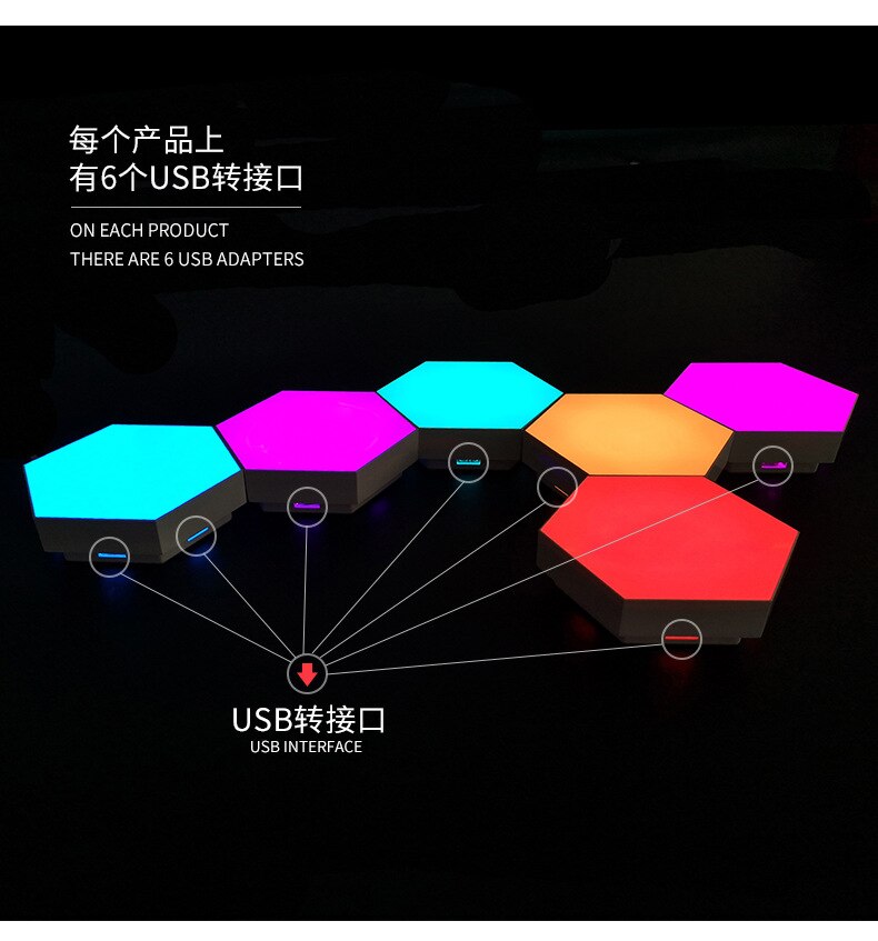 RGB LED Touch light Seven color Festival light night lamp Sensitive Lighting for bedroom living room Wall touch LED light