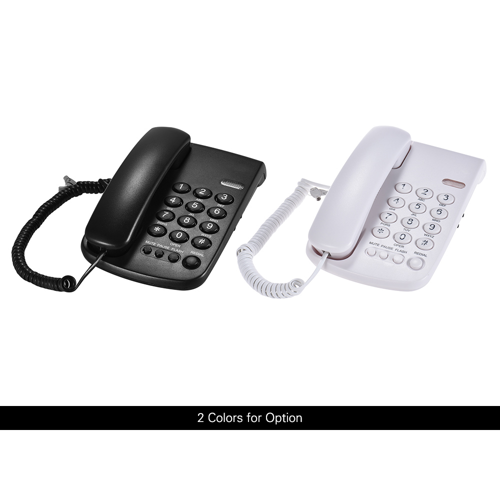 Portable Corded Telephone Phone Wall Mountable Base Handset for House Home Call Center Office Company Hotel