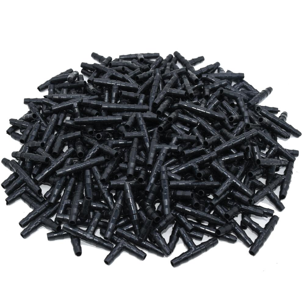 KESLA 50 sztuk regulowane kroplówki 50 sztuk 4/7MM kolec trójnik złącza z mikrootworami nawadniania emiter anty-zatykanie dla 1/4 ''wąż