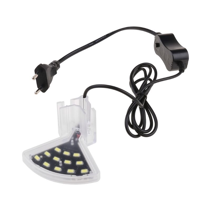 Eu 100-240V Led Clip-On Aquarium Aquarium Verlichting Lamp Wit Licht