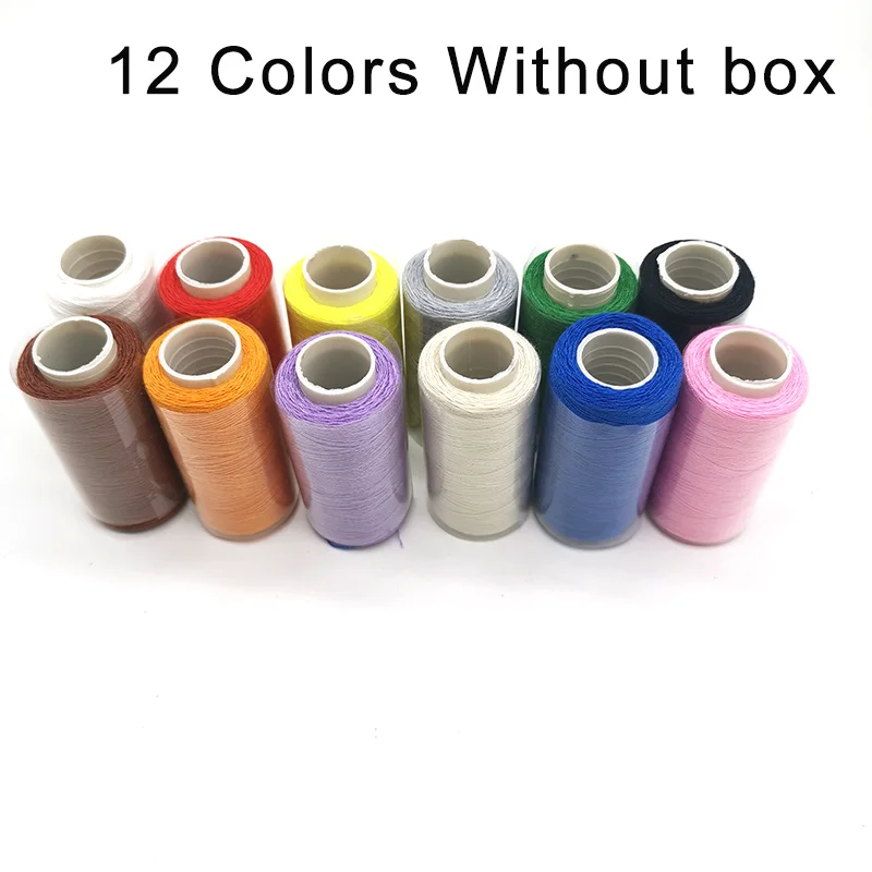 12Pcs Sewing Threads Kits Polyester Threads 380Yards Per Spools Embroidery Threads Bobbin Thread for DIY Crafts Sewing Machine: Ivory