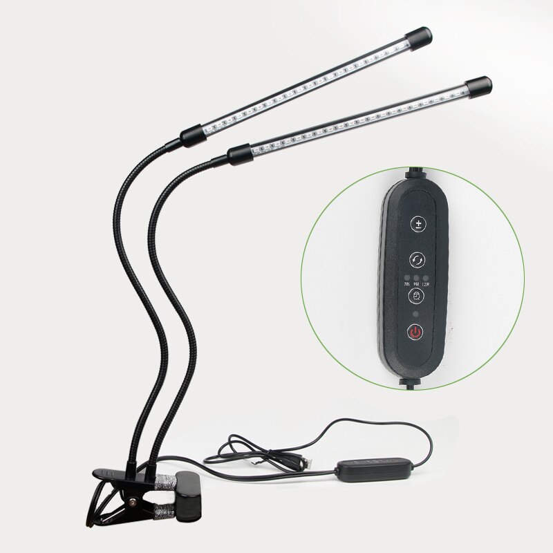 Phytolampe Led de croissance pour orchidées, 5V, USB, intensité variable, 3 couleurs, spectre complet: 18W