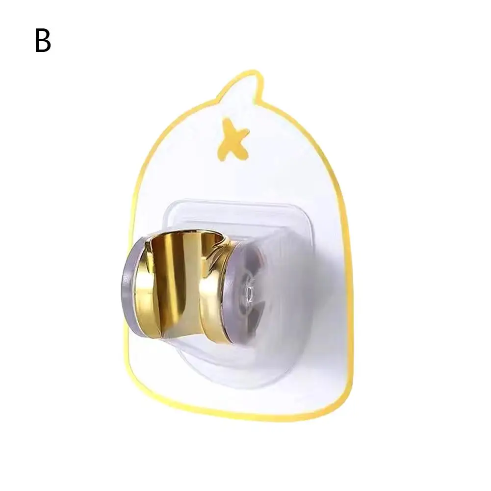 Support mural réglable à 360 ° pour pommeau de douche, pomme de douche en plastique, support de dessin animé, accessoires de douche, Y7A0: Chrome