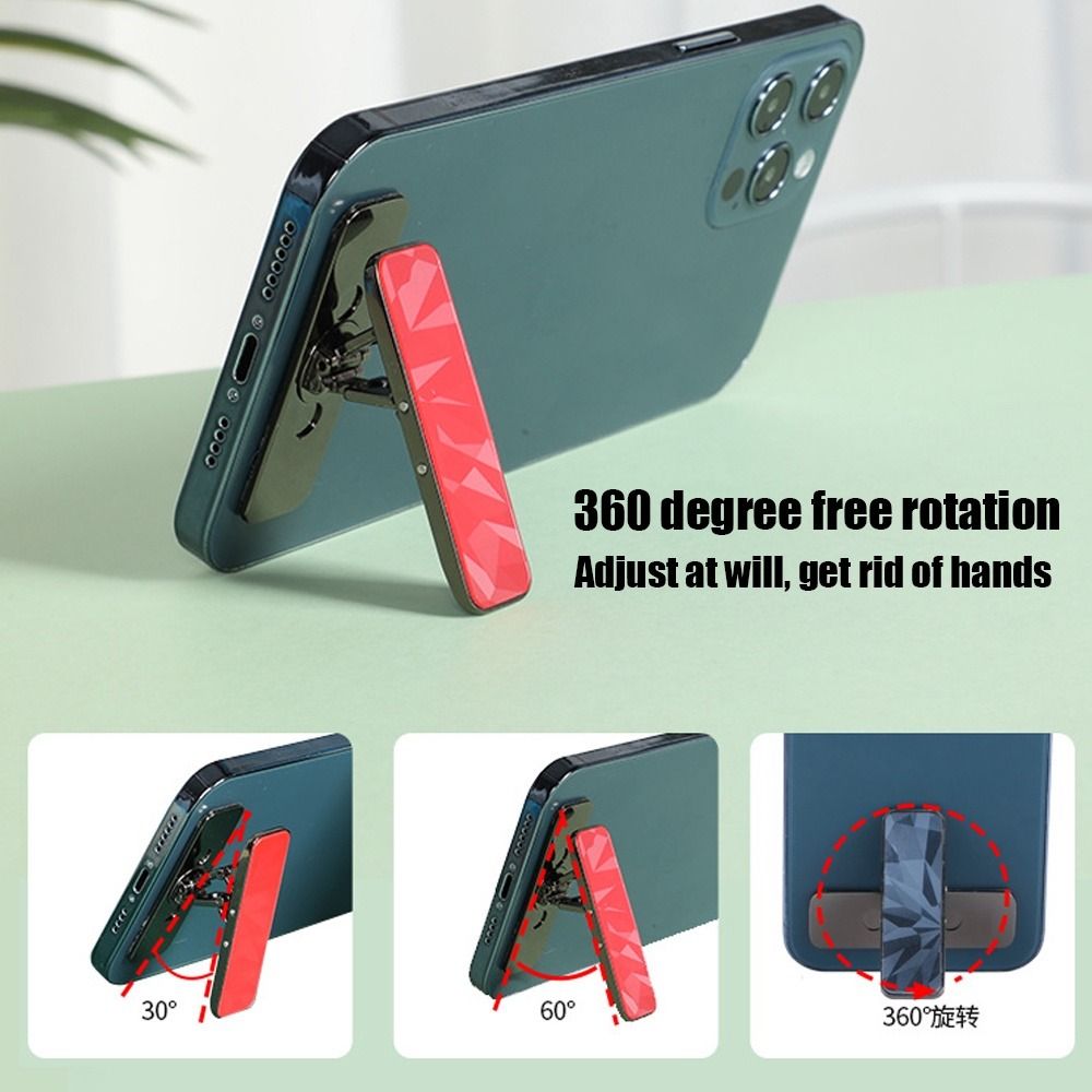 1Pcs 360° Rotate Mobile Phone Holder Mini Kickstand Folding Phones Bracket Mount Metal Invisible Phone Stand