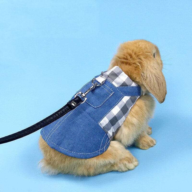 Vêtements en Denim pour petits animaux, veste, manteau, harnais, gilet, sac, chapeau, ensemble pour furet, lapin, Hamster, fournitures pour petits animaux de compagnie