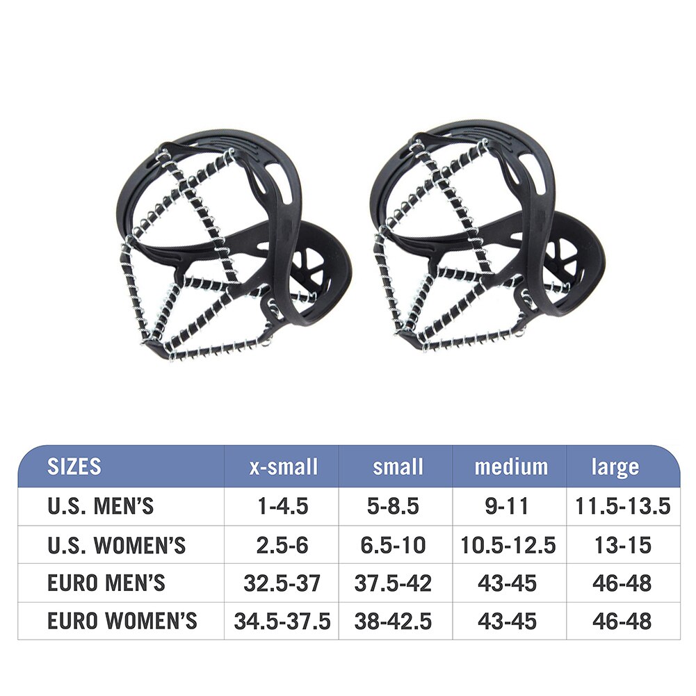 1 Pair Non-Slip Crampons Ice Grip Ice Snow Route Camping Outdoor Sports Shoe Cover Walk Traction Cleats Ice Crampon Shoe Cover
