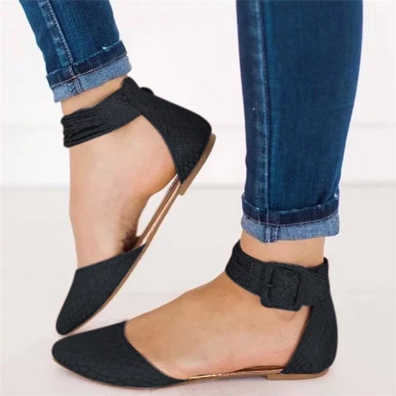 Flocking Shoes Women Spring Autumn Flat With Sandals Hollow Out Beach Footwear Shallow Shoes Ladies Casual Shoes