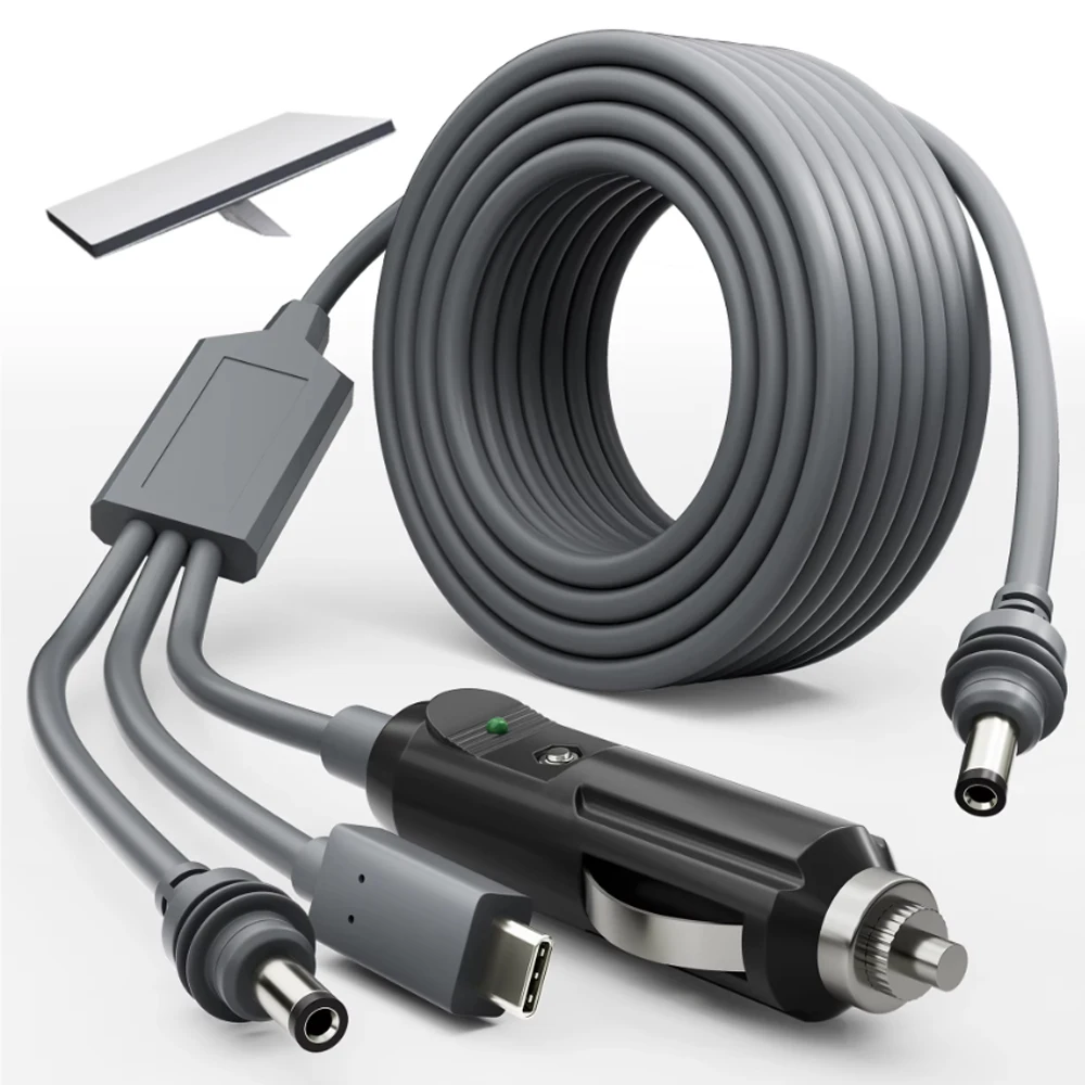 For Starlink Mini 3in1 DC To TypeC/DC/car Charging Power Cable IP65 Waterproof 3in1 To Typec 2464-20AWG Cable For Starlink Mini: WHITE