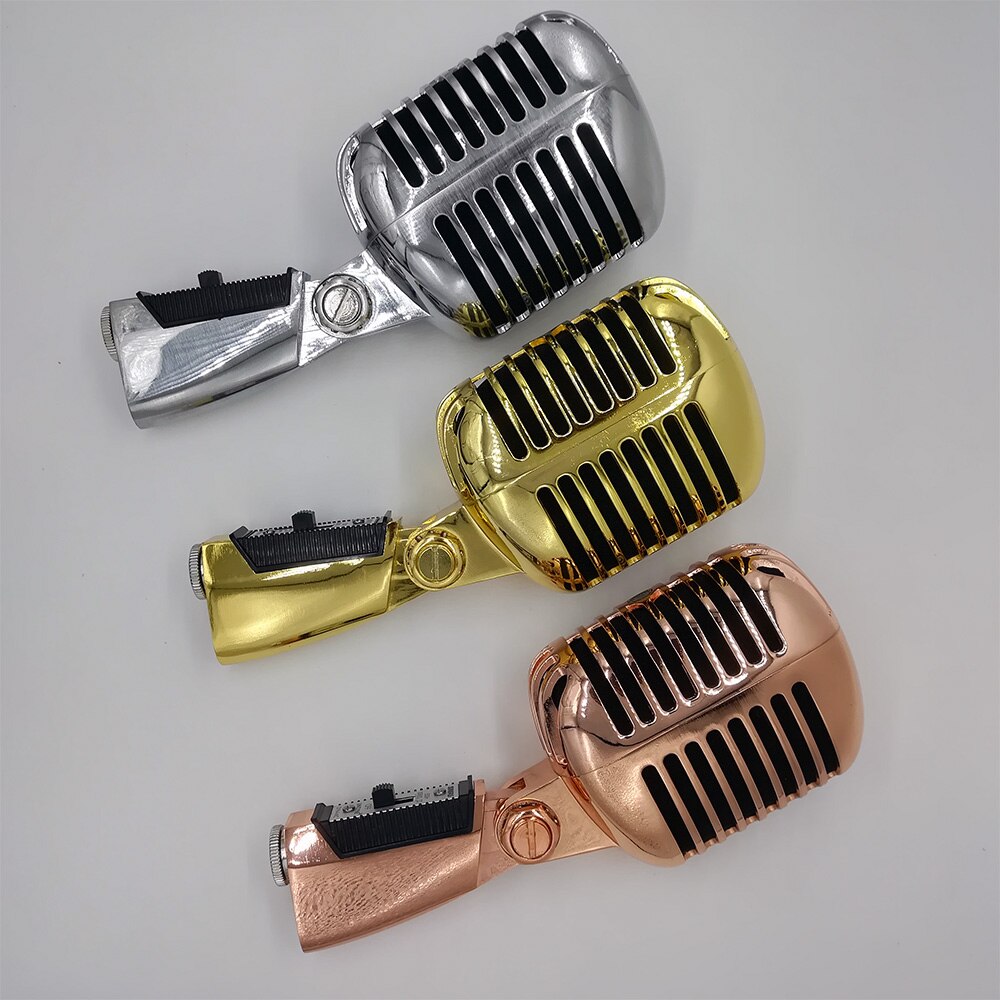Professionele Lint Microfoon Metalen 55SH Classic Vintage Style Live Zang Dynamische Mic Sliver Rose Gouden Voor Shure