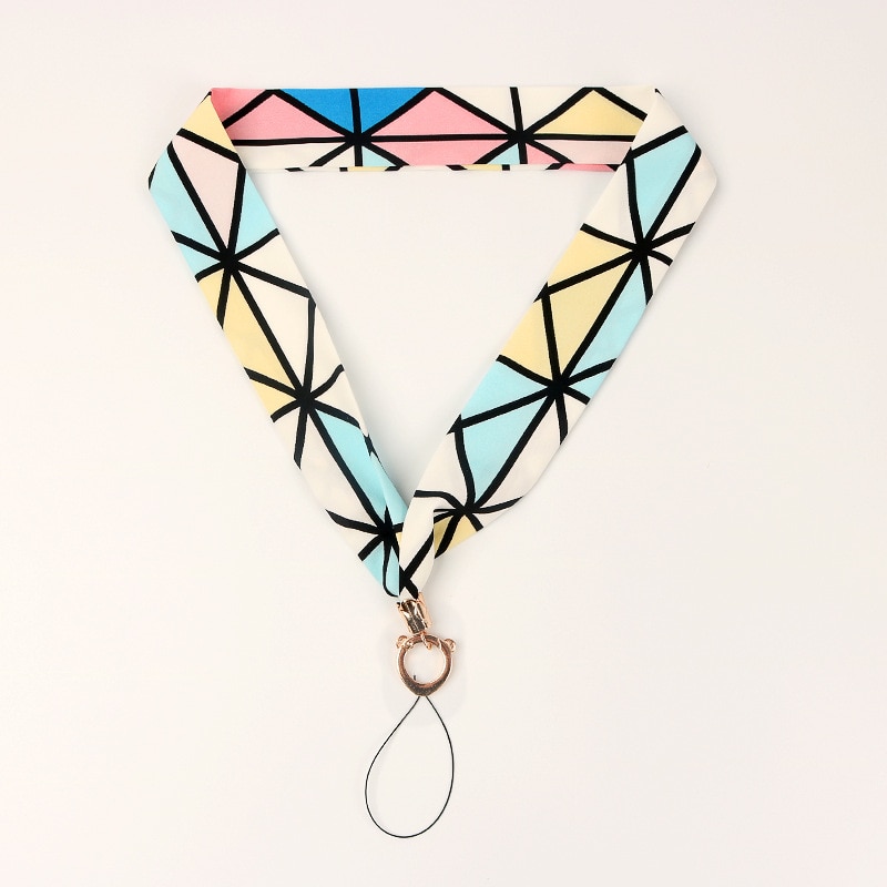Mobiele, op maat gemaakte zijden lanyard, nekband voor sleutelkaart, telefoonkoord, polsband, handsleutelkoord, ketting, telefoonhouder, touw