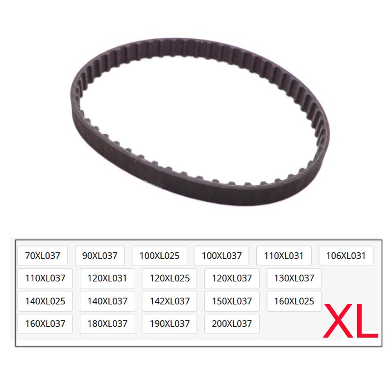 Xl gummi synkron hjulrem drivrem tandremme hjul 70 90 96 100 106 110 120 130 140 142 150 160 180 190 200 xl