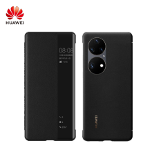 Originele Huawei P50 Pro Leather Flip Case Window View Smart Sleep Wake Up Beschermhoes Case Stand Shell Voor Huawei p50Pro