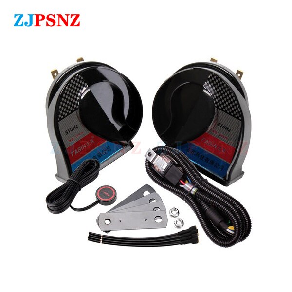 thumbnail image 2 of Yakaz 12V 2-Tone Super Disc Horns – Muscle Car Rat Style, High/Low Trigger, TRGH163 2 of 3