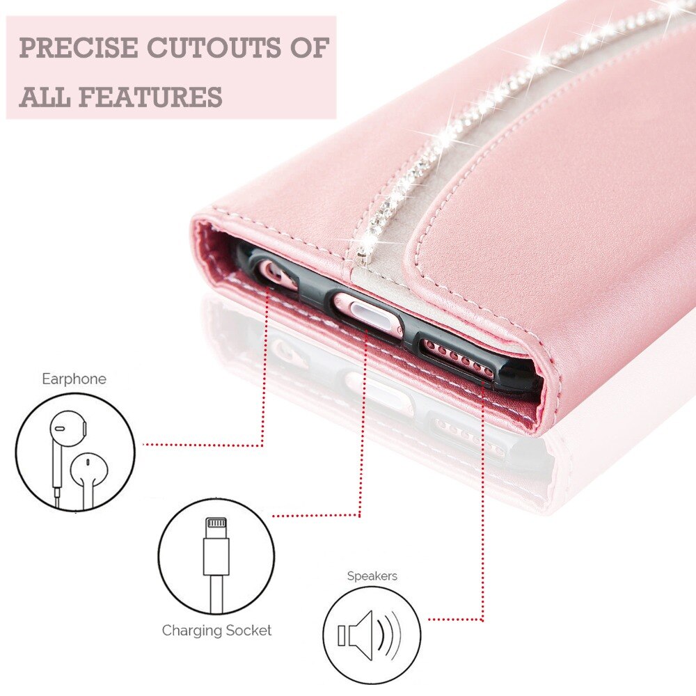 Luxury Wallet Leather Case For Huawei P20 P30 Pro P8 Lite P9 P10 Diamond Phone Bag Bumper Cover For Huawei Mate 20 10 Capa