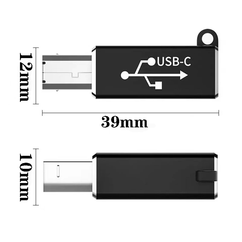 USB Typ C Buchse auf USB B Stecker Adapter für Scanner Drucker Konverter USB C Datenübertragungsadapter für Midi- Regler Tastatur