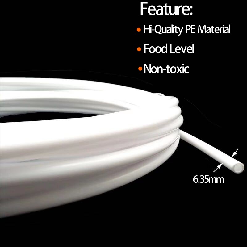 HEMAN 1/4'' Pipe Tee Elbow Quick Connector End Cap Bulkhead Adapter Aquarium Fittings Top Joints Anti-leaking 2pcs: 2 meters White