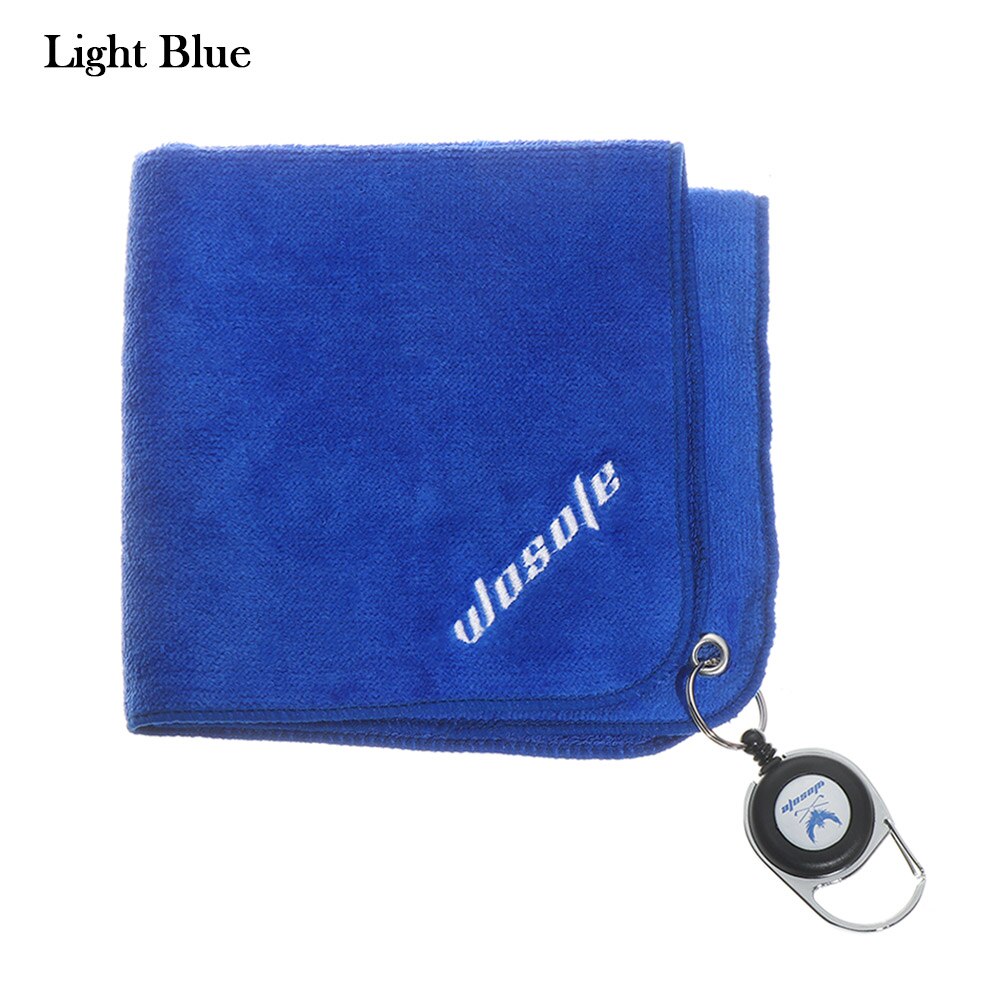 30*30Cm Katoen Golf Handdoek Microfiber Hoge Water Ballen Handen Reinigingsdoekjes Met Karabijnhaak Zweet-Absorberende vegen Doek: Light Blue