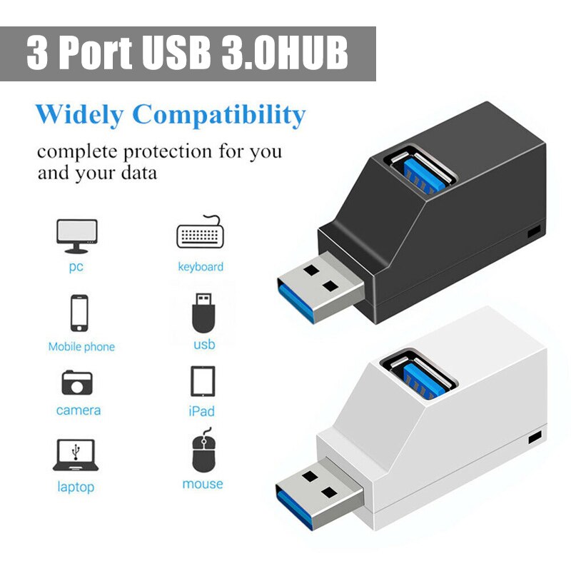 3 in 1 USB 3.0 Hub For Laptop PC Computer USB 3.0/2.0 Splitter Adapter For Notebook Dell Lenovo Computer Accessories
