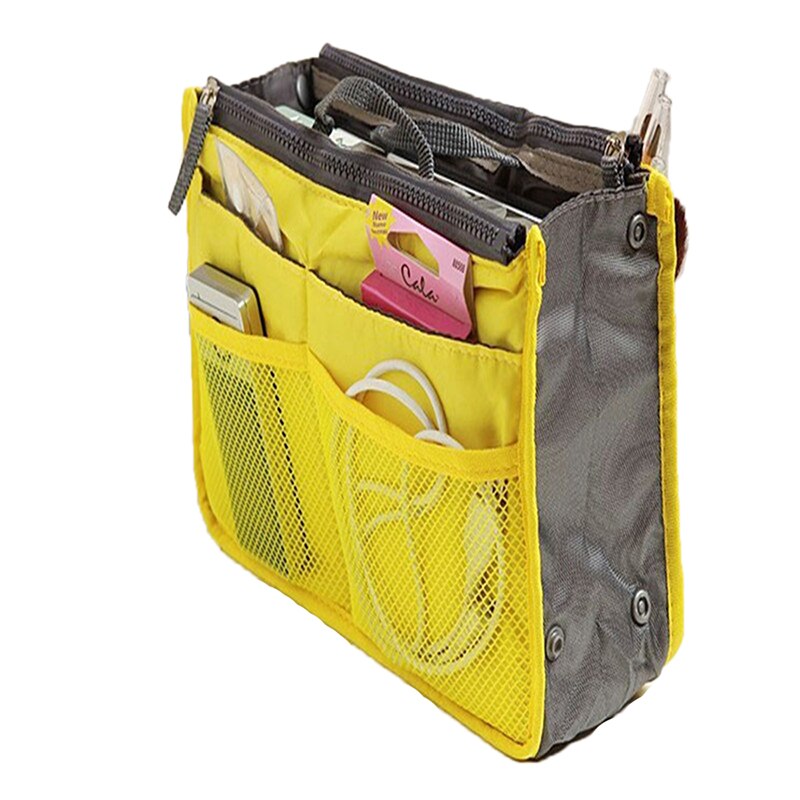 Urijk High Capacity Portable Useful Zipper Storage Bag Travel Handbag Women Cosmetic Storage Bag Organizer Makeup Casual