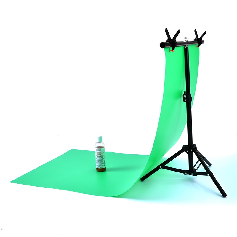 Fondo fotográfico de PVC con sistema de soporte de fondo fondos metálicos para estudio fotográfico con 2 abrazaderas 68cm X 76cm