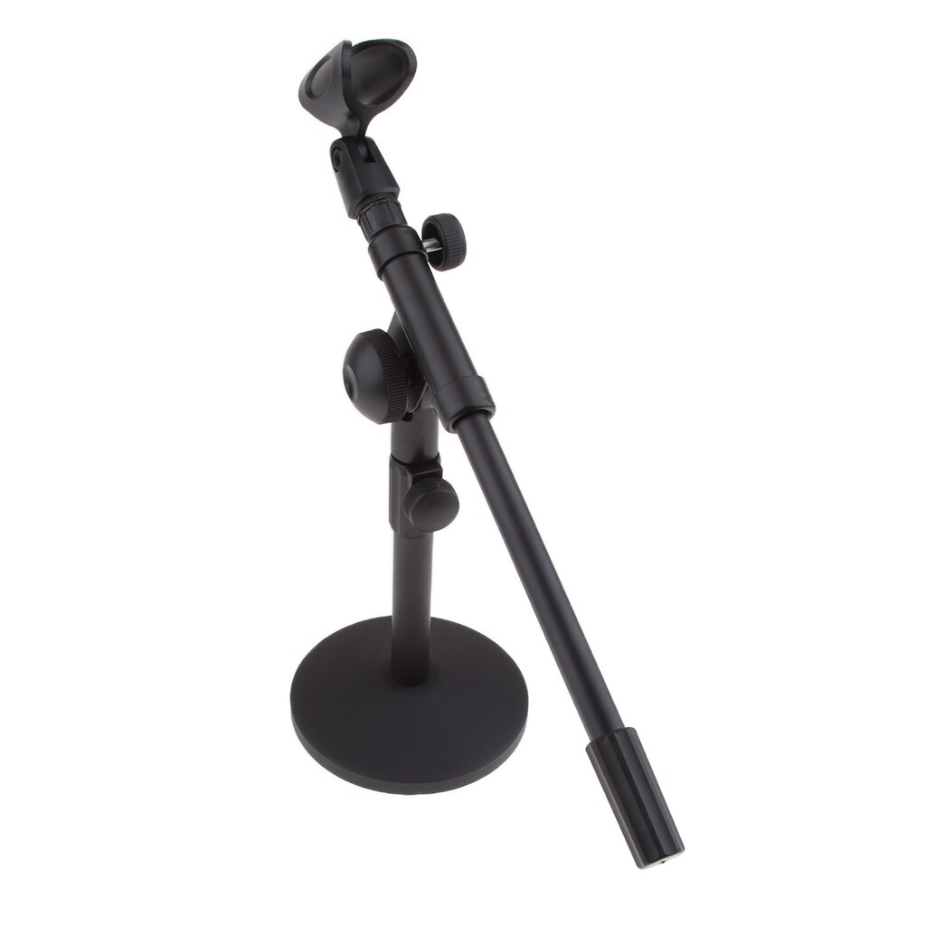 Short Microphone Stand With Mic Clip For Facebook Online ,Video Recording