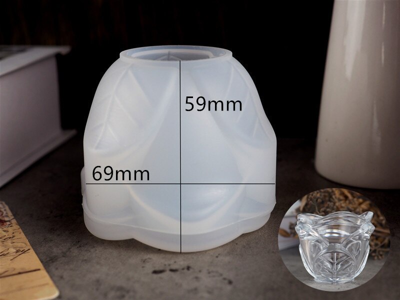 Candle Storage Silicone Mold Big Flower Trinket Dish Blossom Ashtray Mold Floral Large Tray Making Flower Mold Epoxy Resin Craft: Rose