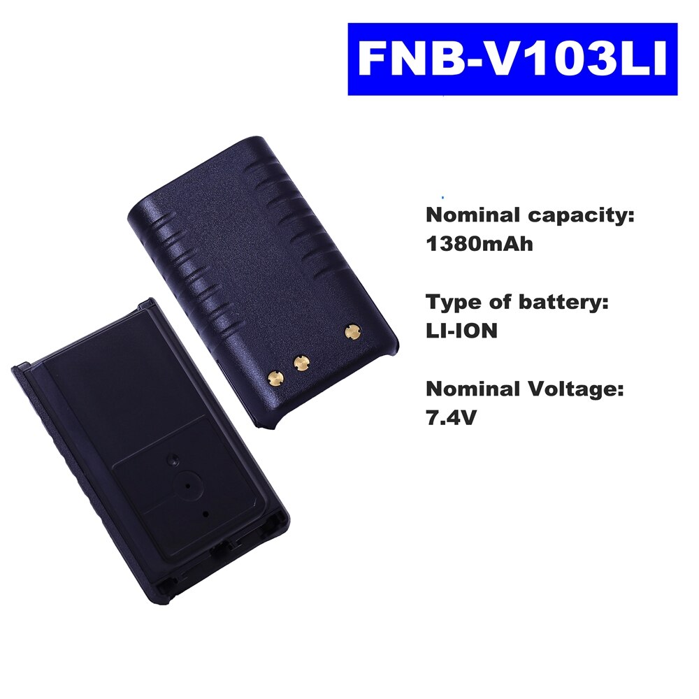7.4V 1380mAh LI-ION Batteria Della Radio FNB-V103LI Per Vertex Standard Walkie Talkie VX231/228/230 A Due Vie radio