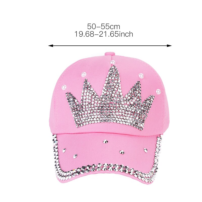 Cappello Da Baseball Donna In Denim Con Pizzo E Strass - Hip Hop Snapback Regolabile, Visiera Curva, Protezione Solare, Unica Taglia 54-57 Cm