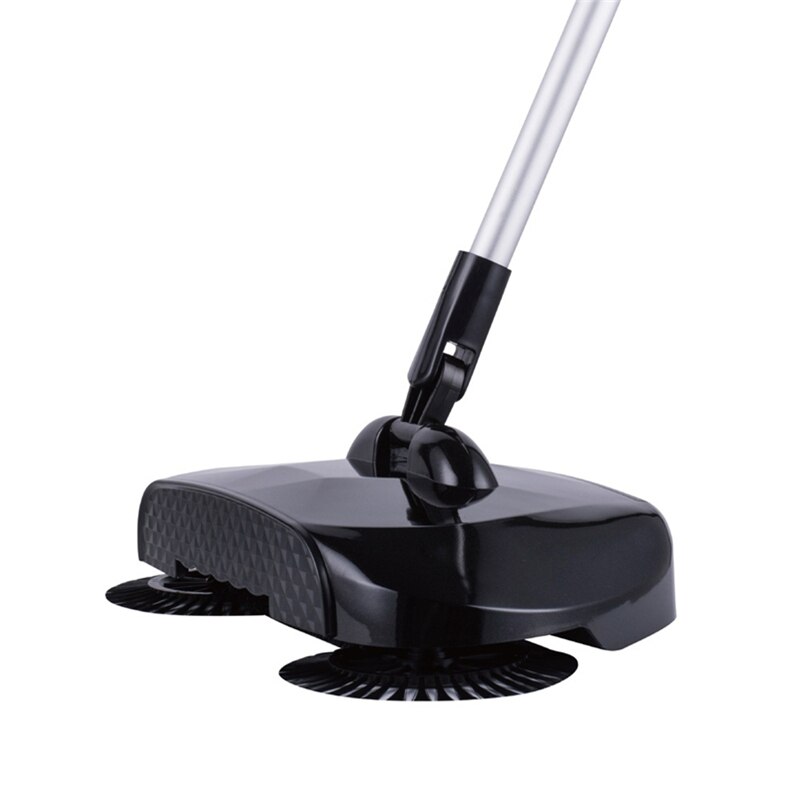 Multifunctional Sweeping Machine Push Type Hand Push Magic Broom Dustpan Handle Household Cleaning Package Hand Push Sweeper mop: Black