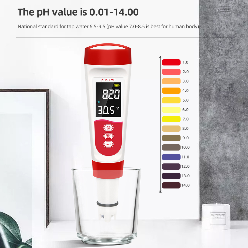 Medidor Digital de PH/ORP/H2/TDS, analizador EC de hidrógeno disuelto de pureza, herramienta de medición de temperatura, probador de del agua para piscinas, acuario