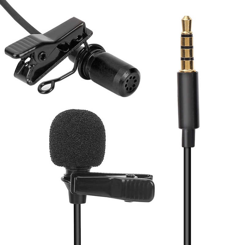 Draagbare Mini Microfoon 1.5M Lengte Lavalier Clip-On Microfoon 3.5Mm Jack Voor Mobiele Telefoons, Tabletten, opname Pennen, Slr Cam